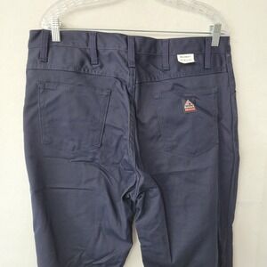 Bulwark FR Pants Mens 36x33‎ Navy Blue Jean-Style Twill Midweight Excel Work New